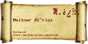 Meitner Írisz névjegykártya